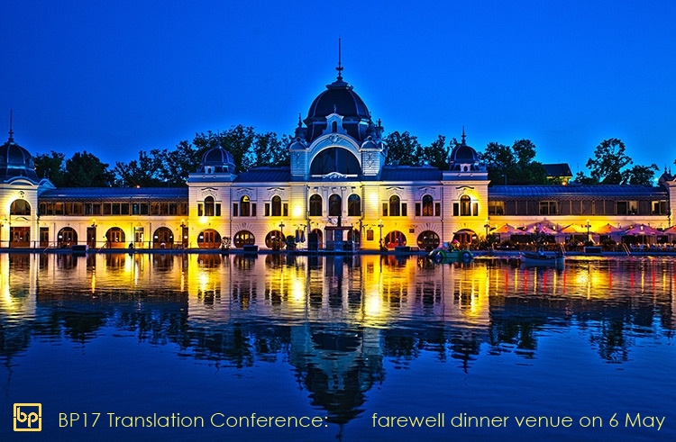 BP17 Translation Conference farewell dinner venue May 6
