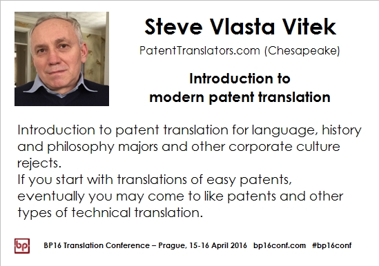 Steve Vlasta Vitek BP16 patent translation