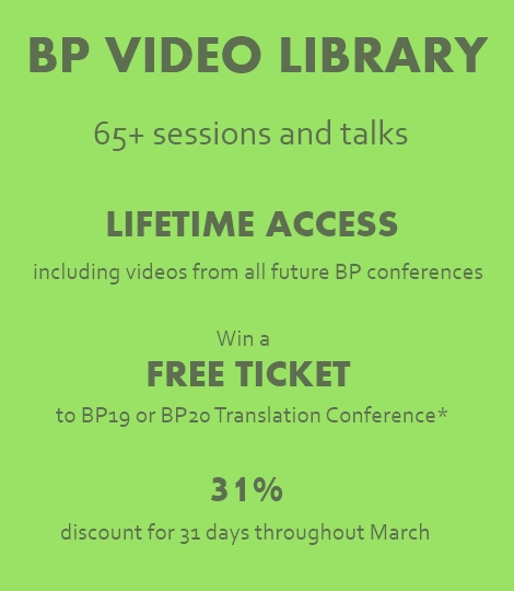 BP19 Translation Conference - BP Video Library ad