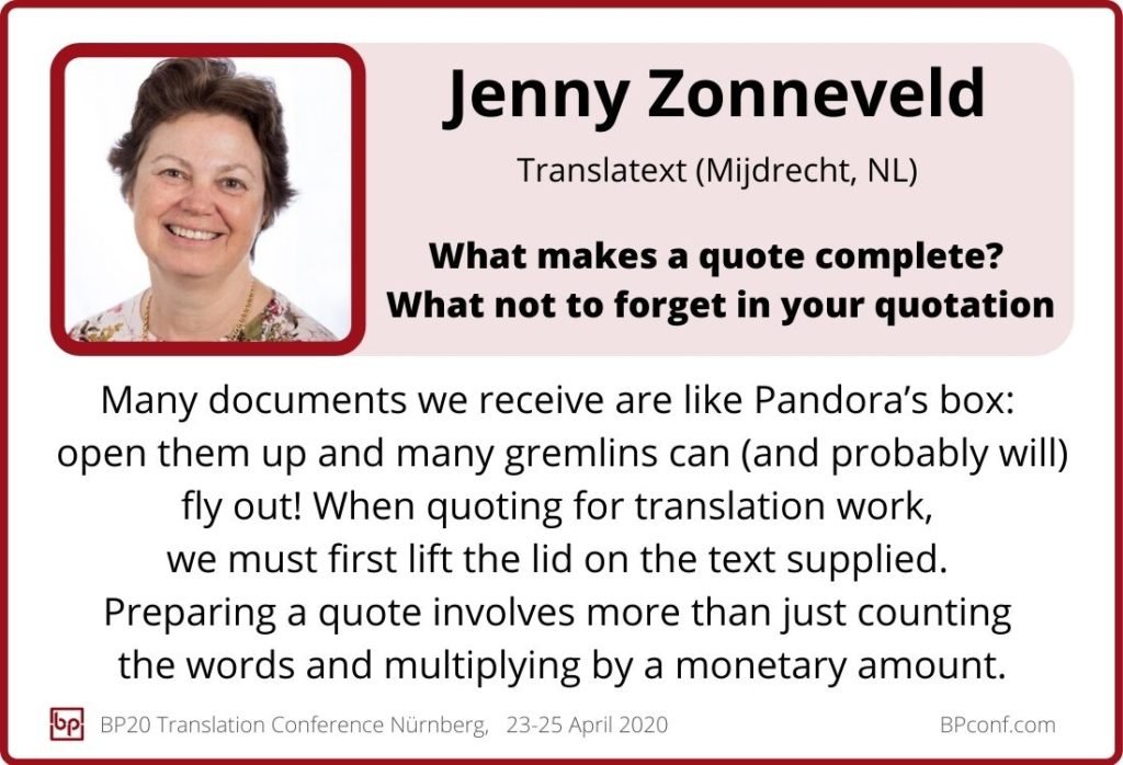 Jenny Zonneveld_BP20_Translation Conference_What makes a quote complete