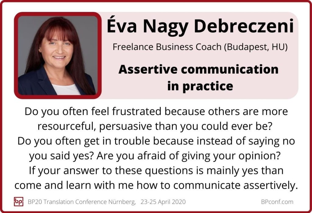 Éva Nagy Debreczeni_BP20_Assertive communication in practice