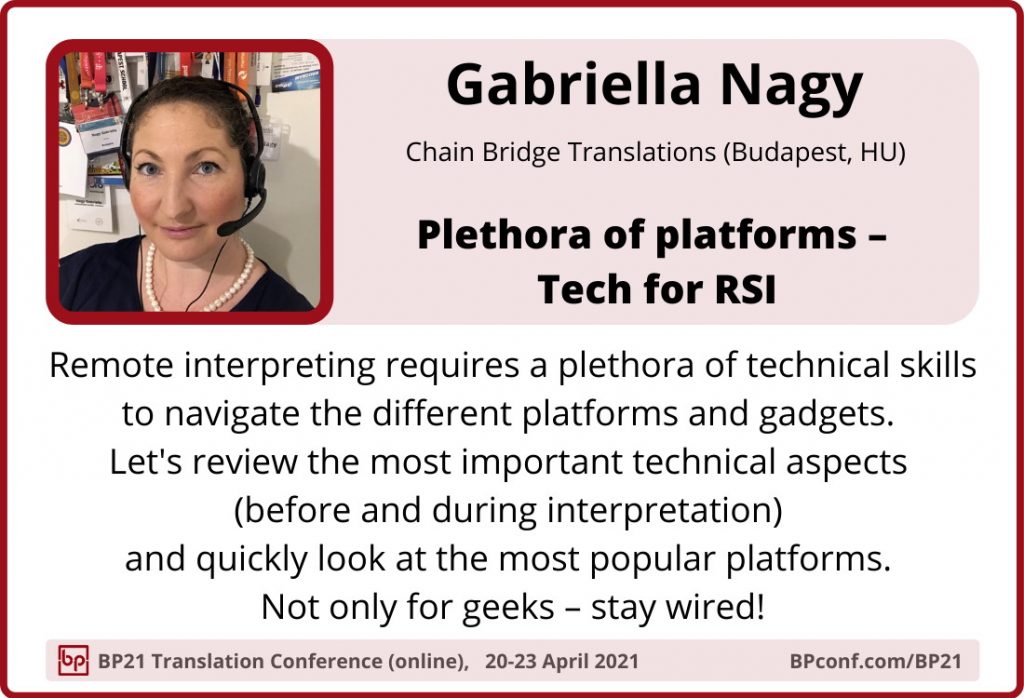 BP21 Translation Conference  :: Gabriella Nagy ::  RSI platforms