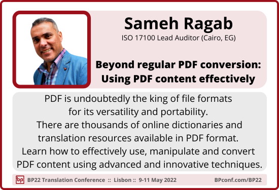 BP22 Translation Conference :: Sameh Ragab :: PDF conversion