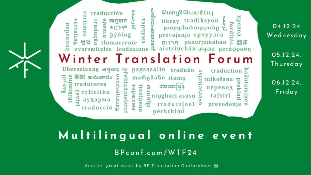 Winter Translation Forum 24 :: Multilingual online event for translators