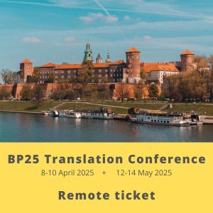 BP25 Translation Conference Kraków remote ticket