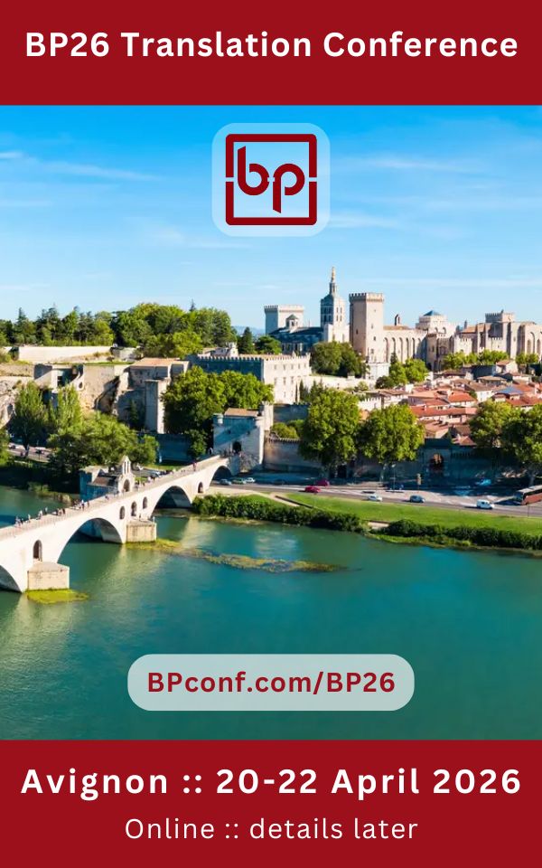 BP26 Translation Conference :: Avignon France :: 20-22 April 2026