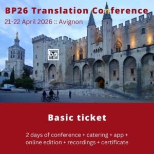 BP26 Translation Conference Avignon :: Basic ticket
