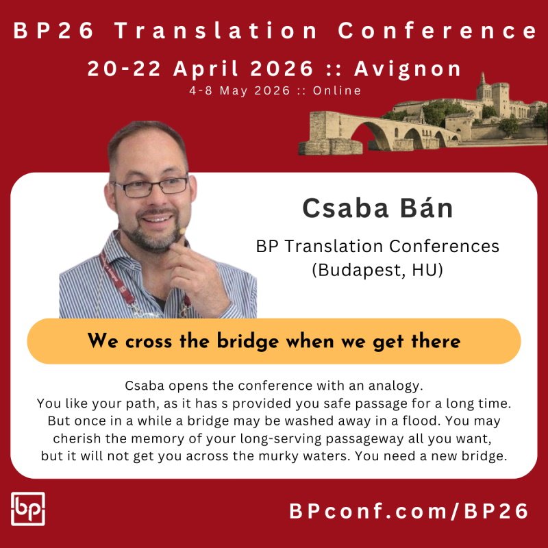 BP26 Translation Conference Avignon :: Csaba Bán :: The conference opens