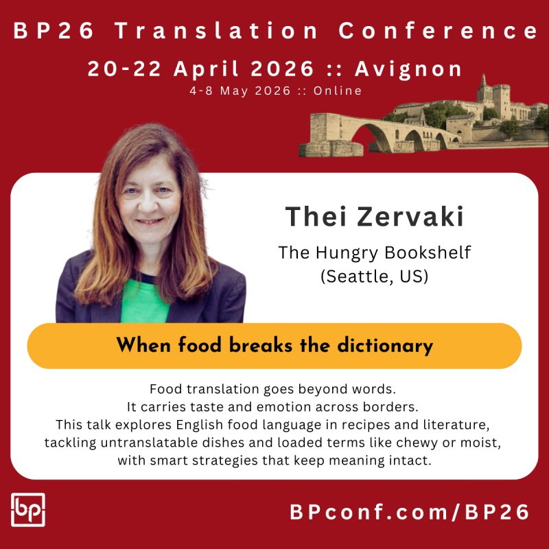 BP26 Translation Conference Avignon :: Thei Zervaki :: Translating food